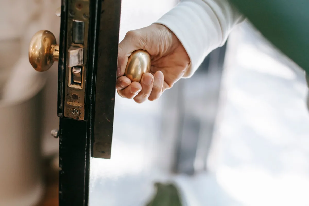 Biohazard cleanup technician in protective equipment, Foley, MN